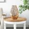 15" Gold Aluminum Vase with Freeform Open Lattice